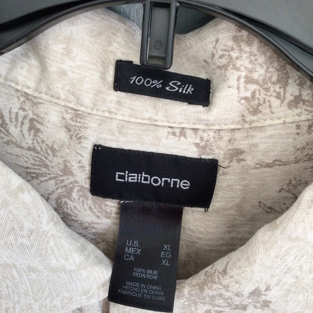 Men’s Vintages Button Down Claiborne Summer Hawaiian Shirt Size X-Large